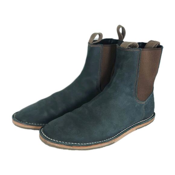 DaVinci Barefoot Men's US10 Green Geniune Leather Green Wide Toe Box Ankle Boots - Picture 1 of 16